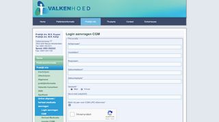 
                            8. Login aanvragen CGM – Huisartsenpraktijk Valkenhoed