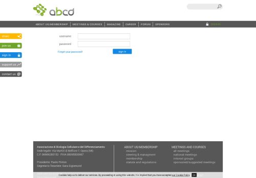 
                            3. Login .:. ABCD - The Italian scientific community of cell and ...