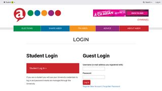 
                            6. Login - Aberystwyth University Students' Union