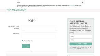 
                            2. Login - About Meditation