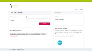 
                            1. Login ABS E-Banking - Alternative Bank Schweiz
