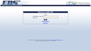 
                            8. Login - AB&T's Electronic Data Submission (EDS) System - FL DBPR