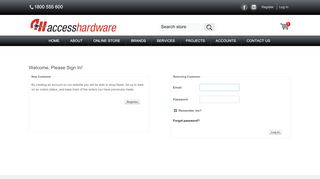 
                            11. Login. Access Hardware | Door Hardware