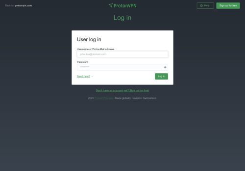 
                            6. Login - Access to your account - ProtonVPN