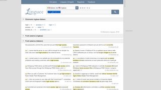 
                            4. login access - Traduzione in italiano – Dizionario Linguee