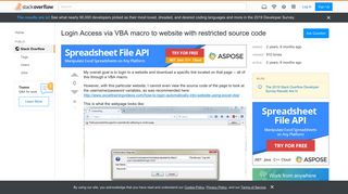 
                            2. Login Access via VBA macro to website with restricted source code ...