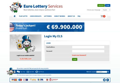 
                            1. Login Account My ELS - Euro Lottery Services