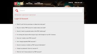 
                            12. Login & Account – PNP Help Center