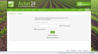 
                            1. Login – Acker24 die Schlagkartei