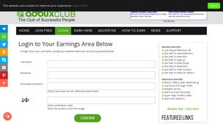 
                            2. Login - Ad Bux Club | Get a 100$ for Advertising | Get paid to click ...