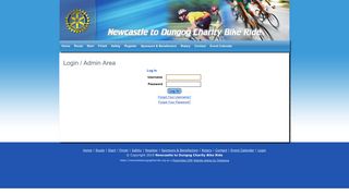 
                            6. Login / Admin Area - Newcastle to Dungog Charity Bike Ride