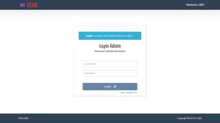 
                            2. Login Admin - STAR UMS