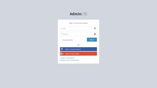 
                            1. Login - AdminLTE