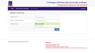 
                            2. Login - Admission Test: 2018-19