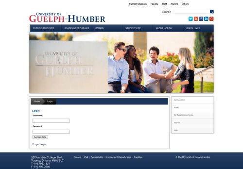 
                            1. Login | Admission | University of Guelph-Humber