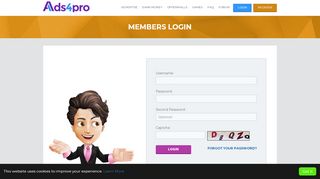 
                            1. Login - Ads4Pro - Earn Money Online - Best PTC - Earn With ...