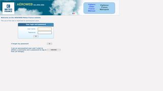 
                            2. Login - AEROWEB - Meteo France