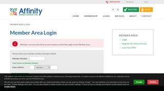 
                            6. Login - Affinity Credit Union