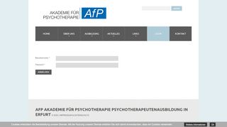 
                            7. Login - AfP Akademie für Psychotherapie ...