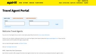 
                            5. Login Agent - Travel Agent Portal | Spirit Airlines