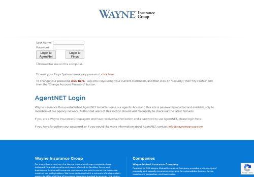 
                            10. Login - agentnet.wayneinsgroup.com
