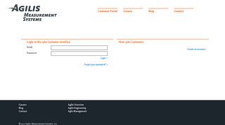 
                            10. Login - Agilis Measurement Systems