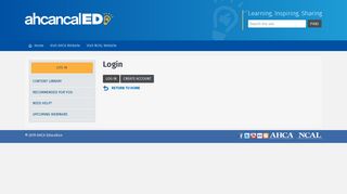 
                            6. Login - AHCA Education: - AHCA/NCAL