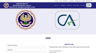 
                            5. Login - Ahmedabad Branch Of Western India Regional Council of The ...