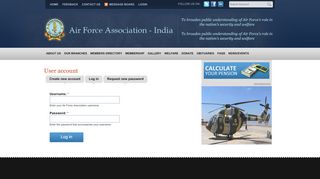 
                            2. Login - Air Force Association - India