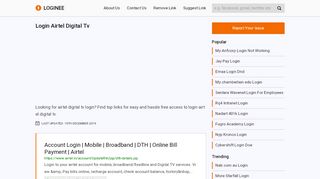 
                            5. Login Airtel Digital Tv