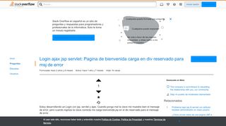 
                            11. Login ajax jsp servlet: Pagina de bienvenida carga en div reservado ...