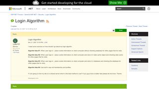 
                            4. Login Algorithm | The ASP.NET Forums