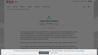 
                            8. Login Alias Question | RSA Link