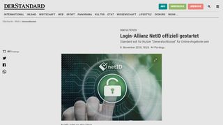 
                            4. Login-Allianz NetID offiziell gestartet - Innovationen - derStandard.at ...