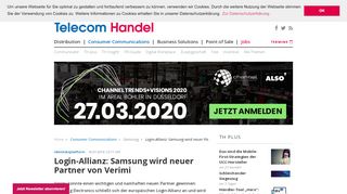 
                            8. Login-Allianz: Samsung wird neuer Partner von Verimi - telecom ...