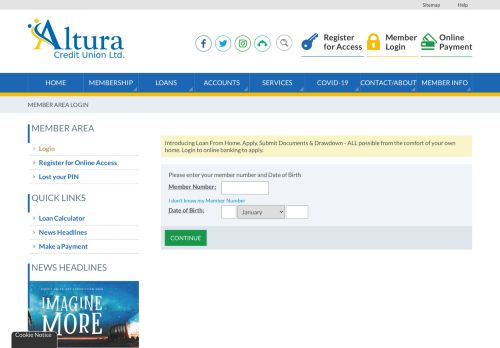 
                            2. Login - Altura Credit Union