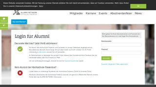 
                            9. Login - ALUMNI NETWORK - Hochschule Fresenius