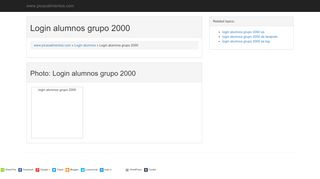 
                            5. Login alumnos grupo 2000 - Picao Alimentos