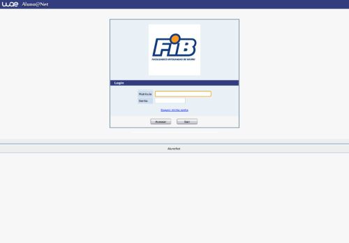 
                            8. Login AlunoNet - fib bauru