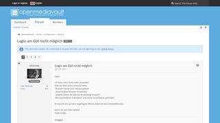 
                            1. Login am GUI nicht möglich - General - openmediavault