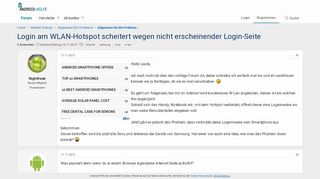 
                            5. Login am WLAN-Hotspot scheitert wegen nicht erscheinender Login ...