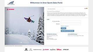 
                            1. Login - Amer Sports sales portal