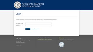 
                            11. Login | American Board of Ophthalmology