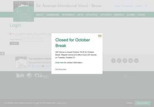 
                            7. Login - American International School Vienna