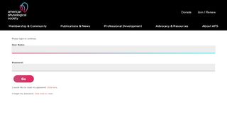 
                            9. Login - American Physiological Society