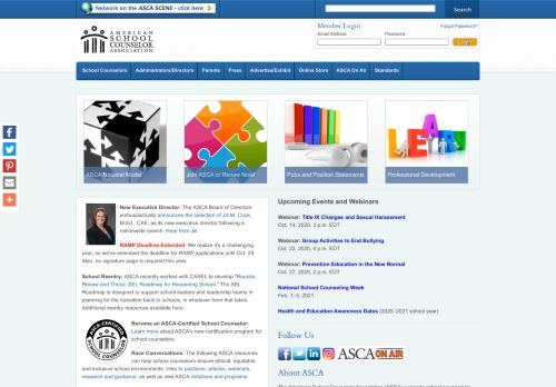 
                            7. Login | American School Counselor Association (ASCA)