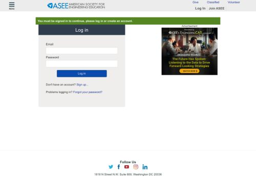 
                            1. Login: American Society for Engineering Education