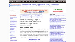 
                            12. Login Amity University 2018 Amity Online Student Zone, Microsite ...