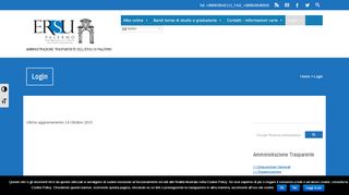 
                            13. Login – Amministrazione Trasparente dell'ERSU di Palermo