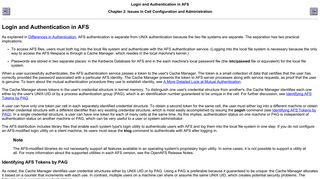 
                            11. Login and Authentication in AFS